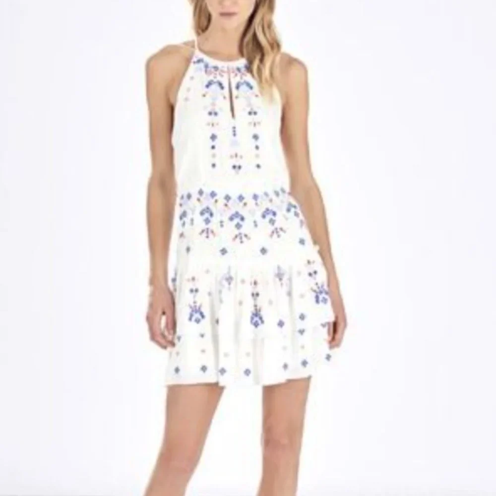 PARKER Quintana embroidered halter dress MEDIUM 3431 - Picture 1 of 11